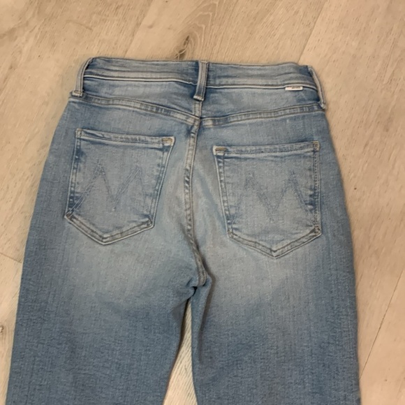 MOTHER The Tripper Flood Fray jeans SIZE 25 light buttons fly limited edition - Picture 14 of 15